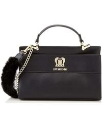 Love Moschino - Logo Plaque Small Satchel - Lyst