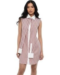 DSquared² - Stripes Shirt Collar Mini Dress - Lyst