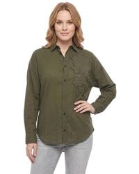 DSquared² - Dark Relaxed Embroidered Shirt - Lyst