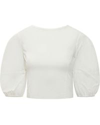 Pinko - Solid Round Neck Top - Lyst