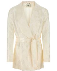 Fendi - Silk Blazer - Lyst