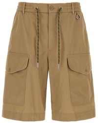 Moncler - Biscuit Cotto Bermuda Shorts - Lyst