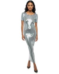 Maison Margiela - Embellished Round Neck Maxi Dress - Lyst