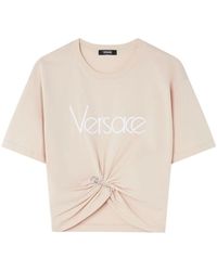 Versace - Logo Cotton T-Shirt - Lyst