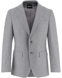 BOSS - Slim Houndstooth Blazer - Lyst
