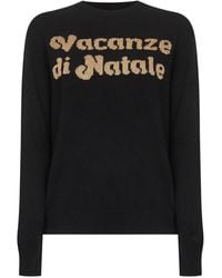 MC2 Saint Barth - Jacquard-Lettering Long-Sleeve Sweater - Lyst