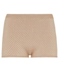 Fendi - Ff Wool Shorts - Lyst