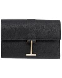 Tom Ford - T Logo Textured Wallet - Lyst