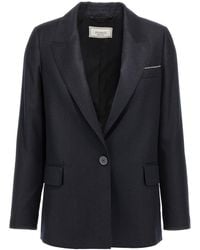 Peserico - Lurex Single-Breasted Blazer - Lyst
