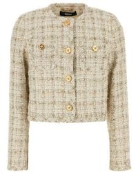 Versace - Tweed Cardigan - Lyst