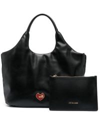 Love Moschino - Heart Logo Top Zip Large Tote - Lyst