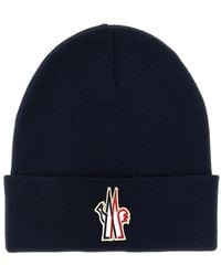 Moncler - Dark Logo Beanie Cap - Lyst