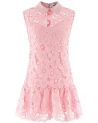 Self-Portrait - Shirt Collar Mini Dress - Lyst