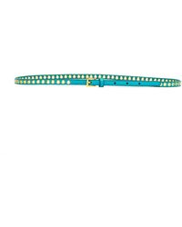 Prada - Skinny Eyelet Embellished Belt - Lyst