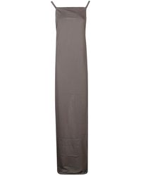 Rick Owens - Sculpted Long Dress With Low Back And Back Slit For - Lyst