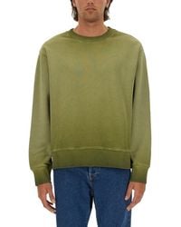 MSGM - Washed Out Jersey Sweatshirt - Lyst