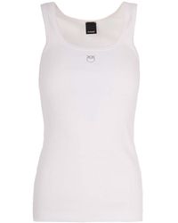 Pinko - Solid Round Neck Top - Lyst