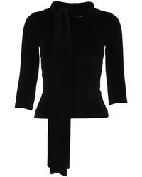 Balenciaga - Scarf Fitted Turtleneck Sweater - Lyst