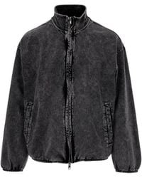 DIESEL - Mock Collar Sweat Jacket - Lyst