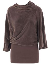Rick Owens - Solid Cowl Neck Top - Lyst