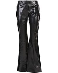 Tom Ford - Flared Leather And Velvet Trousers - Lyst