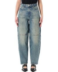 Ganni - Mid-Rise Denim Jeans - Lyst