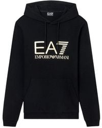 EA7 - Graphic Logo Hoodie - Lyst
