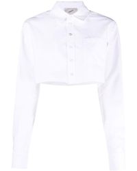 Coperni - Cropped Cotton Shirt - Lyst