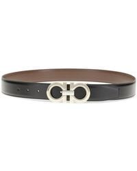 Ferragamo - Gancini Solid Reversible Belt - Lyst