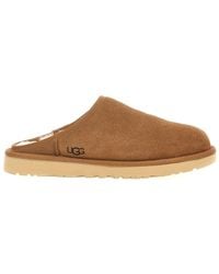 UGG - Classic Slip-On Suede And Shearling Slippers - Lyst