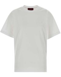 Gucci - Logo Cotton T-Shirt - Lyst