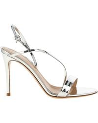 Gianvito Rossi - Solid Open Round Toe Heels - Lyst