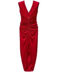 Versace - V Neck Maxi Dress - Lyst