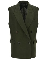 Max Mara - Linen Sleeveless Jacket Clothing - Lyst