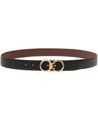 Ferragamo - Textured Reversible Belt - Lyst