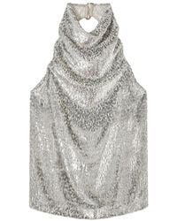 Stella McCartney - Textured Halter Neck Top - Lyst