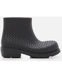 Bottega Veneta - Round Toe Ankle Boots - Lyst