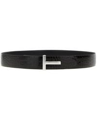 Tom Ford - Reversible Crocodile Leather Belt - Lyst