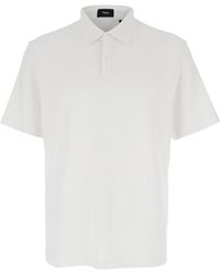Theory - Cotton Polo Shirt With Button Closure - Lyst