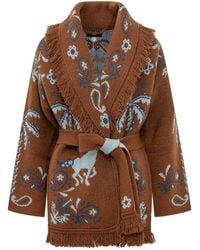 Alanui - Paisley Shawl Neck Cardigan - Lyst