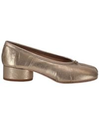 Maison Margiela - Golden Slip On Ballet Flats - Lyst