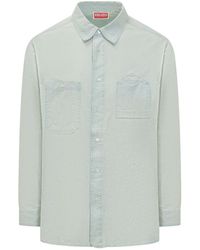 KENZO - Light Relaxed Solid Shirt - Lyst