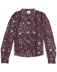 Isabel Marant - 'Noeline' Blouse With Abstract Pattern - Lyst