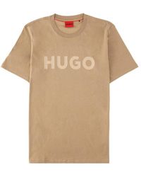 HUGO - Crew Neck Logo T-Shirt - Lyst