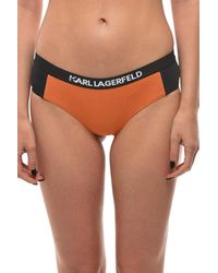 KARL LAGERFELD - Color Block Bikini Bottom Swimwear - Lyst