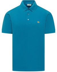 Etro - Logo Shirt Collar Polo - Lyst