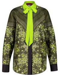 Gucci - Tie Neck Printed Top - Lyst