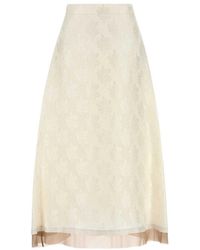 Fendi - Silk Blend Skirt - Lyst