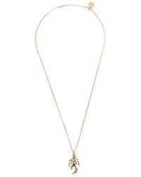 Palm Angels - Golden Logo Pendant Necklace - Lyst