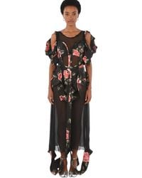 Maison Margiela - Floral Scoop Neck Maxi Dress - Lyst